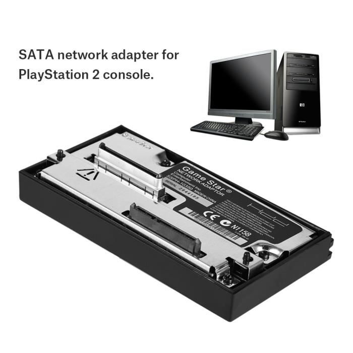 Adaptateur de disque dur Adaptateur réseau dinterface SATA Adaptateur de disque dur pour Sony PS2 Playstation 2 Non IDE-DUO