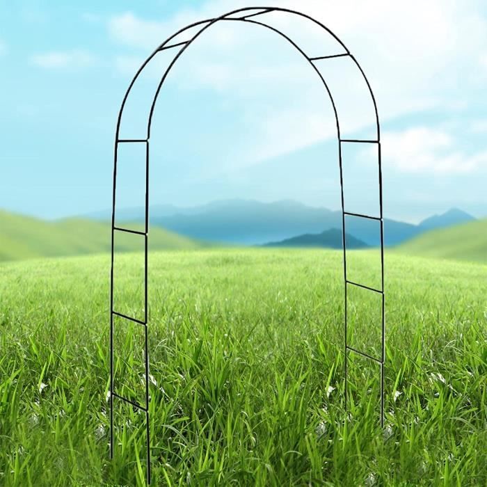 Arche De Jardin En Métal Vert - 240 Cm De Haut - Pour Plantes Grimpantes, Roses, Clématites - 5