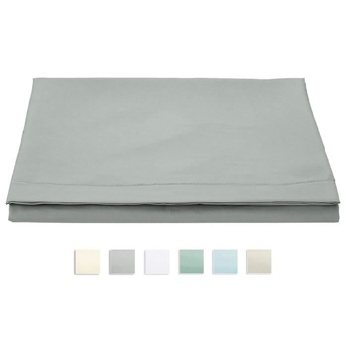 Drap Plat King Size En Coton égyptien 400 Fils - Anti-rides Et Résistant Aux Taches - Couleur Beige