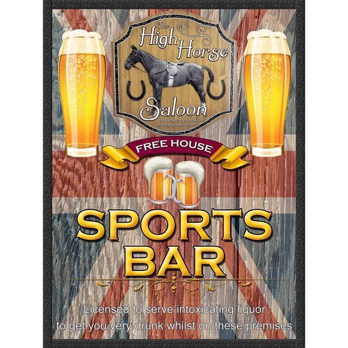 Panneau Métal Rétro "BIÈRE" 20x30 Cm - Déco Bar, Humour, Phrases Drôles, Neuf