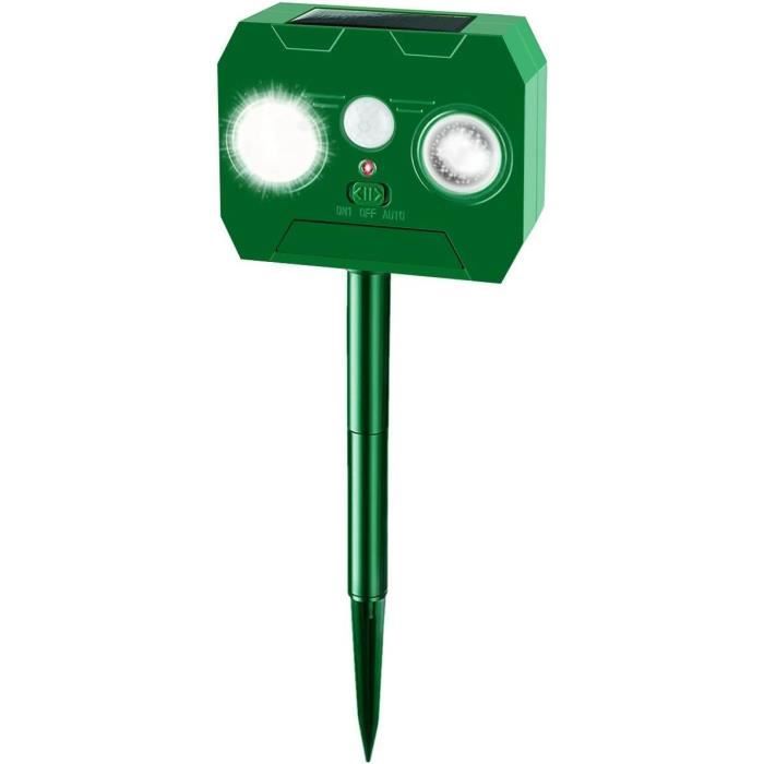 Répulsif Solaire à Ultrasons Pour Taupes - Borne Anti-Taupes IP65 Étanche, Efficace Contre Campagnols, Gophers Et Rongeurs