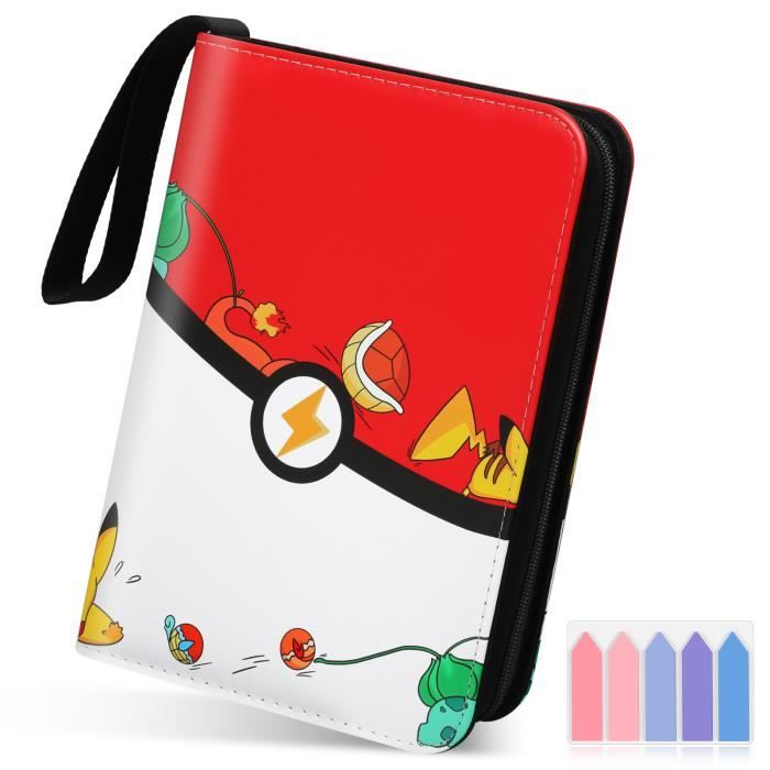 Album Classeur Pokémon – 60 Pages (480 Cartes) – PU Imperméable – Fermeture Éclair – Pour Cartes Standard MTG, Yu-Gi-Oh Et Sports