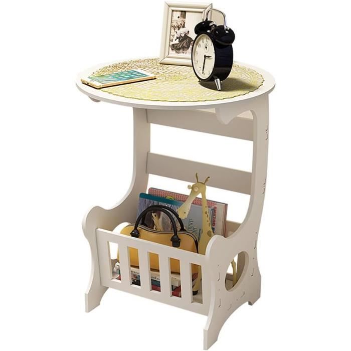 petite table basse bois recycle rustique ronde madam stoltz