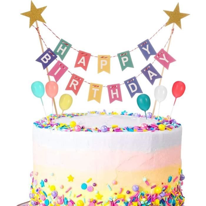 Sumerk 1 Décoration De Gâteau D'anniversaire Avec Paillettes