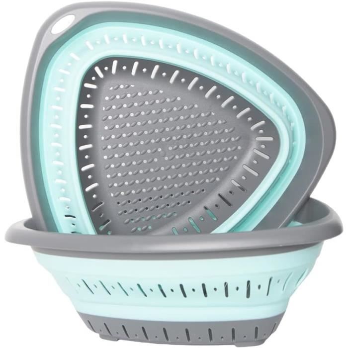 Ensemble De Cuisine 3 Pièces En Acier Inoxydable : Un Panier D'égouttage, Un Bol à * Le Riz Et Un * à Légumes Avec * Poignées, Idéal Pour Les * De Cuisine