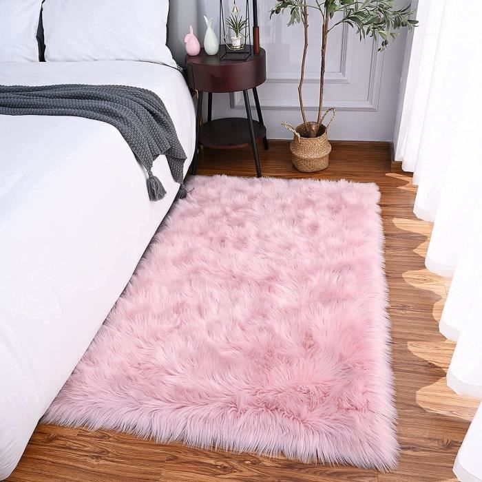 Tapis peau de mouton véritable rose | Kaufen auf Ricardo