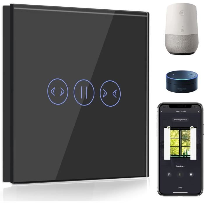 Robot ouvre fermeture automatique de rideaux WiFi, moteur intelligent sans fil avec minuterie et commande vocale, compatible Google Assistant | Leroy Merlin