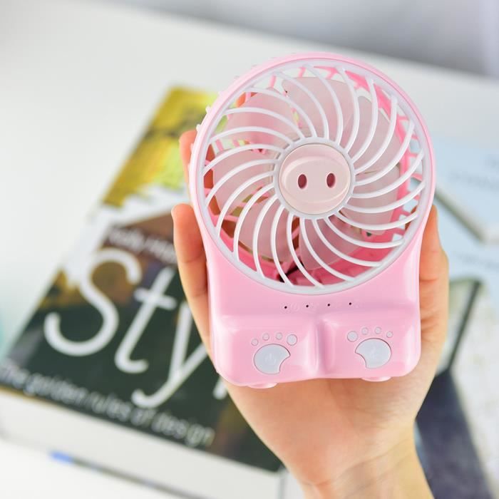 Mini Ventilateur Portatif AOSTOK – Rechargeable – Parfait Pour L'été, Le Bureau Ou Le Sport