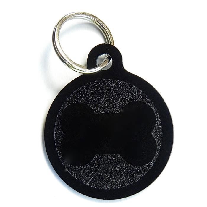 1 MÉDAILLE gravée pour chien OS NOIR gravure 1 face personnalisation