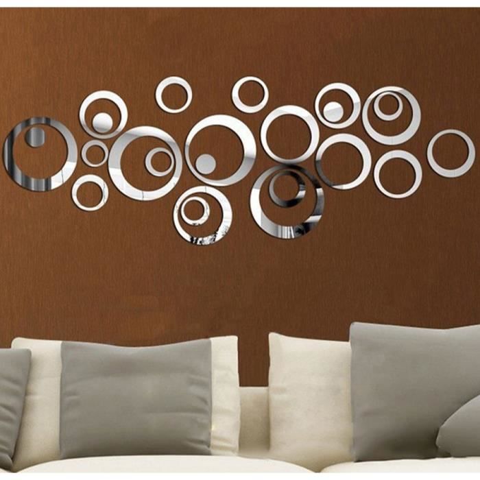 20Pcs Acrylique Art 3D Mural Miroir Autocollants Décor amovible Autocollants 20Pcs Acrylique Art 3D Mural Miroir Autocollants Décor amovible Autocollants