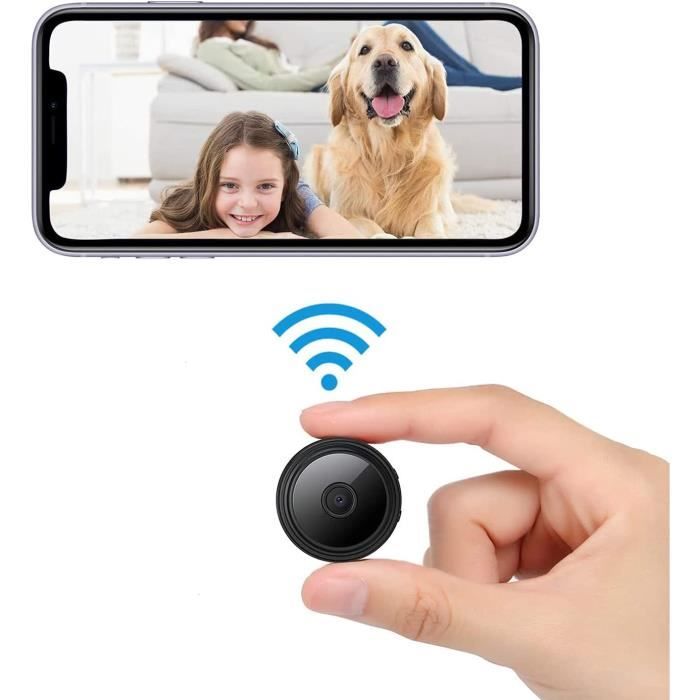Mini Camera Cachee Enregistreur PetiteFull HD 1080P Micro de Surveillance WiFiCaméra Video Sécurité Bébé sans Fil Hidden Cam[66]