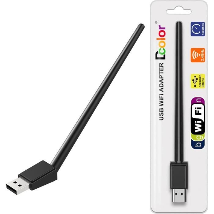 WiFi USB - MT7601 150Mbps Antenne WiFi, USB2.0 WiFi Dongle Stick pour  décodeur DVB et TV Box, USB WiFi pour PC Windows A617 - Cdiscount  Informatique
