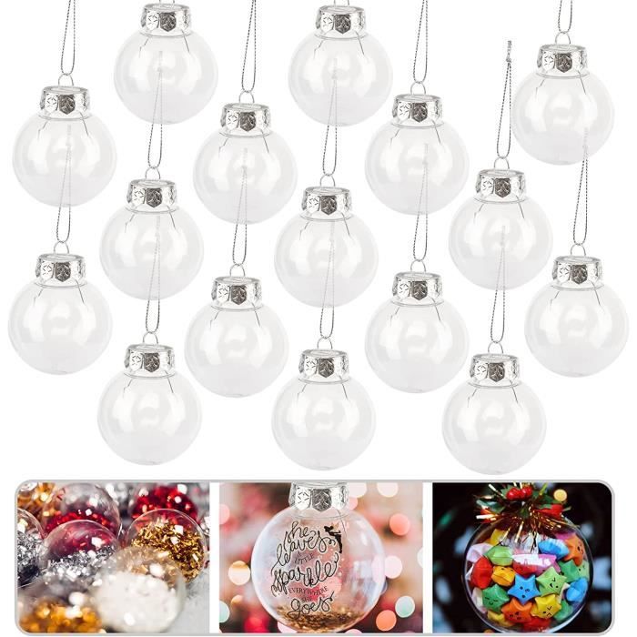 16pcs Boules de Noël en Rouge pour sapin de Noël, Pendentifs de