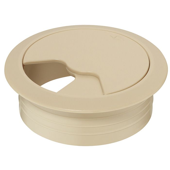 Lot De 4 Passe-câbles PVC Gris Diamètre 60/72 Mm - Pour Bureau Informatique, Neuf