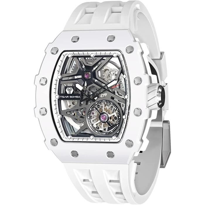 Montre Homme Automatique TSAR BOMBA Tonneau de Luxe Verre - Main Image