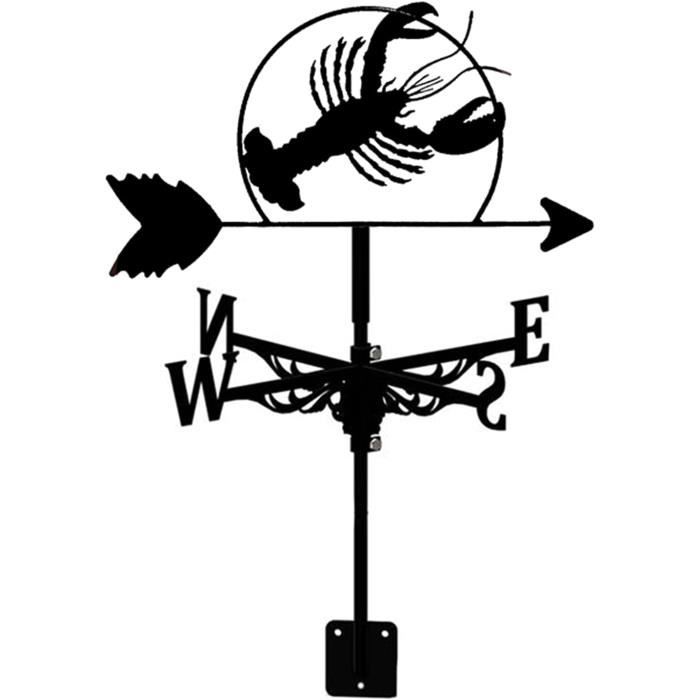 SUPERDANT Girouette De Jardin Exterieur Soleil Lune Sourire Soleil Fer