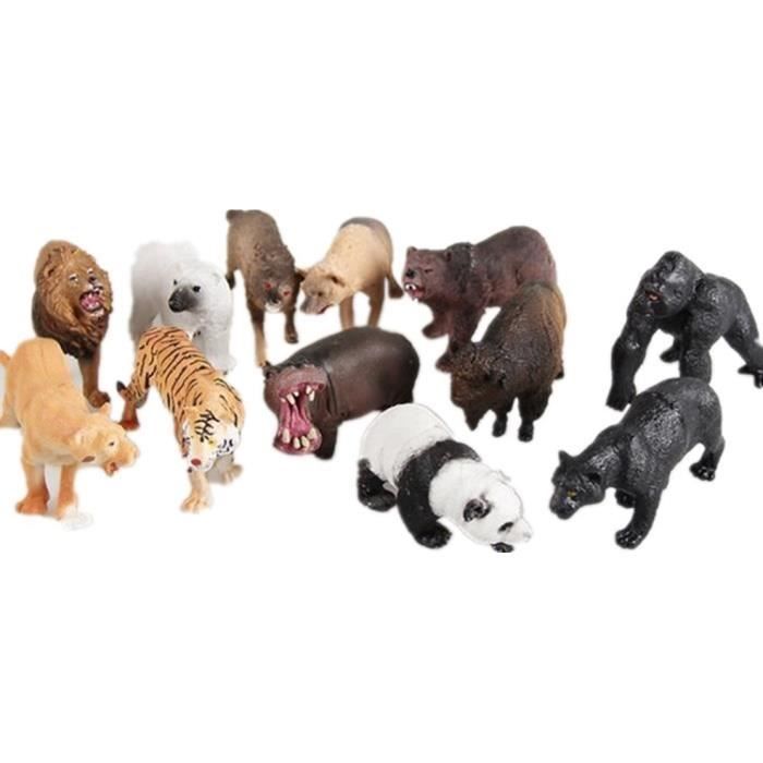 VingaHouse Figurines d'animaux Exquises, Jouets Éducatifs pour Enfants de 3  à 7 Ans, Idéales pour Les Cadeaux d'anniversaire et de Noël (12 pièces)
