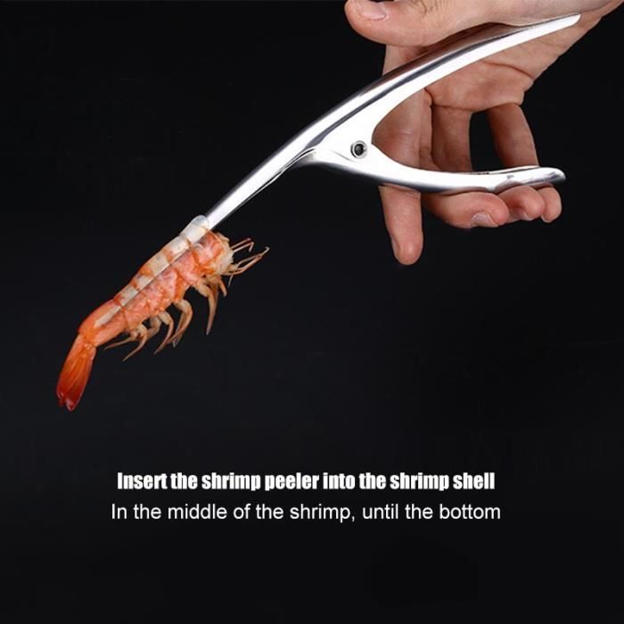 Pince à éplucher les crevettes cuisine | Facile à éplucher, pince à crevettes de Restaurant en acier inoxy - Modèle: - HSHXGJA01375
