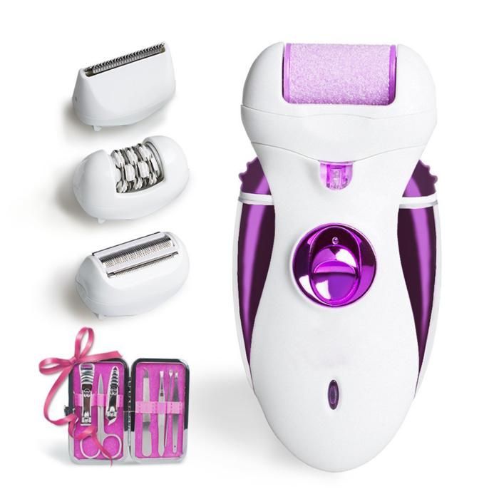 Multifonction Epilateur& tondeuse & pédicure & rasoir femme tête remplaçable a528