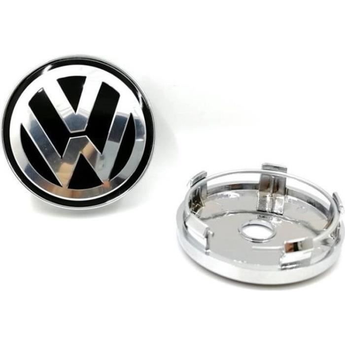 Buding - Lot de 4 60mm Roues modifiées Volkswagen Logo Jante Cache Moyeu Centre De Roue Piqûres Emblème
