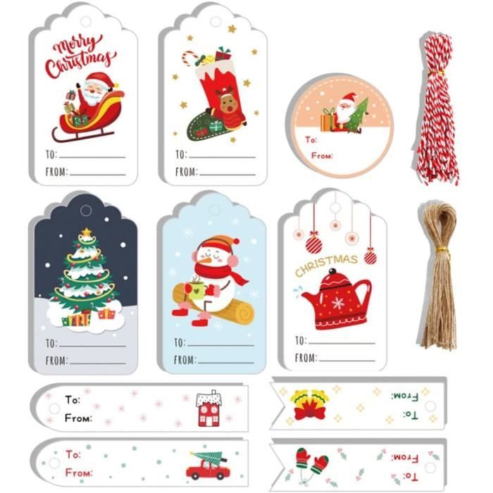 10//25//50//100 papier étiquettes arbre de Noël Gift Tag Eco Papier 400gsm tag