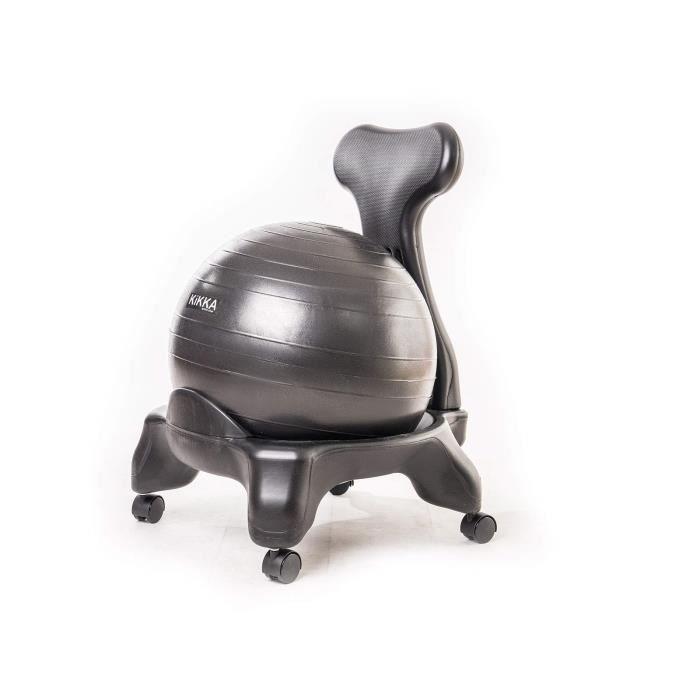 Kikka Active Chair Noir   Chaise Ergonomique avec Ballon dexercice 