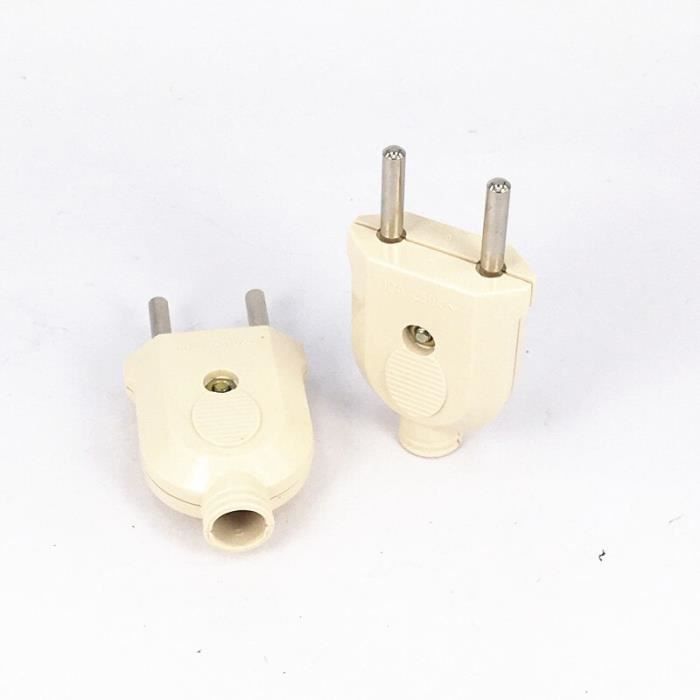 Lot De 4 Fiches Mâles électriques De Remplacement - Marque Powtech - Pour Rallonges Ou Réparations
