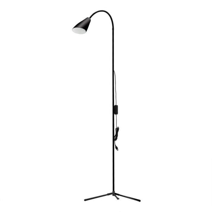 Lampadaire Sur Pied Led Debout A Double Temperature De Couleur Pour Salon Bureau Noir Chambre A Coucher Lampadaire Moderne Lampe De Lecture Flexible A Col De Cygne Flexible Avec Base Stable Lampadaires