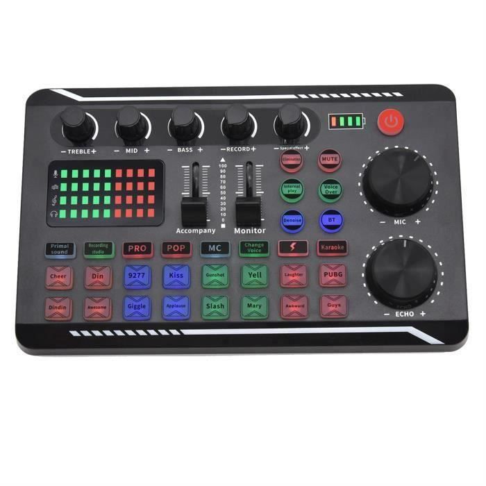 Carte Son Microphone Table de Mixage Audio Carte Son Console de Mixage Audio Amplificateur Table
