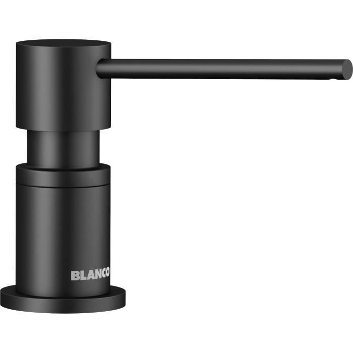 Distributeur de savon liquide vaisselle dévier à encastrer accessoire cuisine BLANCO LATO noir mat contenance 300ml