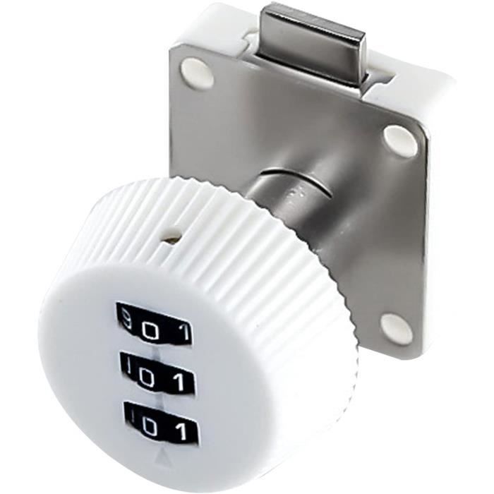 Serrure à Combinaison 3 Chiffres Sans Clé – Pour Armoire, Porte, Garage Ou Grange
