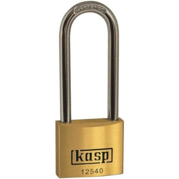 Lucchetto In Ottone Kasp 125 - 40x63 Mm, Arco Lungo, Chiave Unica, Sicurezza Premium - Foto 4