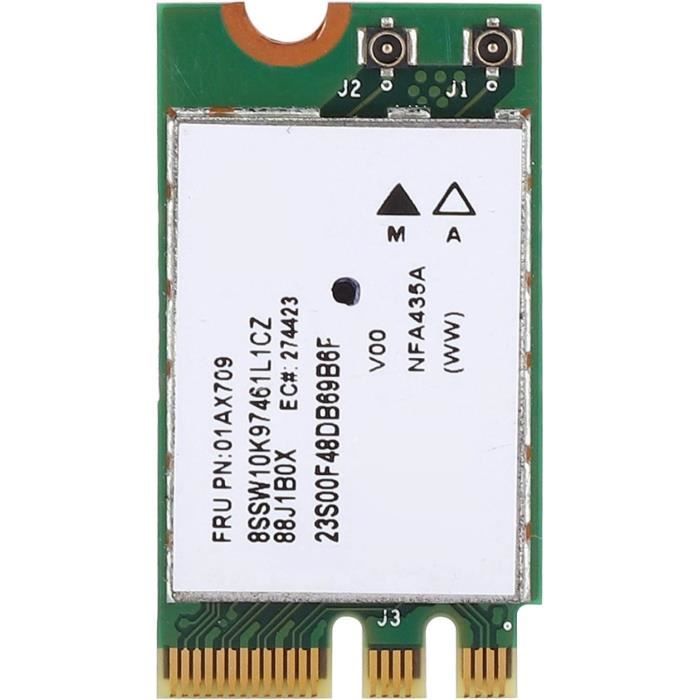 Carte Réseau Gigabit WiFi Mini PCI-E 2.4G 5GHz 867Mbps AC - Adaptateur Sans Fil Double Bande Pour PC Et Ordinateurs Portables