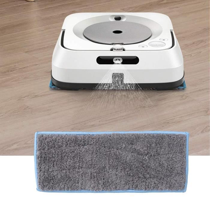 Lot 8 Tampons Vadrouille IRobot Braava Jet M6 - Microfibre Lavable Réutilisable - Avec Sac Linge Et Brosse Nettoyage - Pour Sols Durs