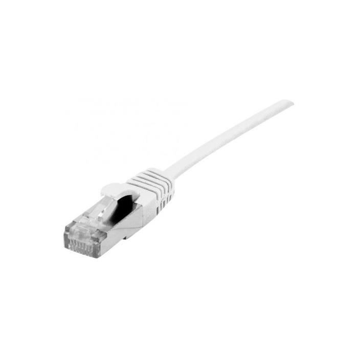 Cordon RJ45 - DEXLAN - CAT 6A - S/FTP - Ultra Fin - 0,5 m - Blanc ...