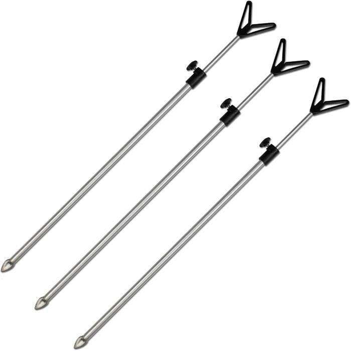 Support De Canne à Pêche En Aluminium | Avec Vis De Fixation | Pour Pêche à La Carpe, En Rivière | Accessoire Pêche Pratique