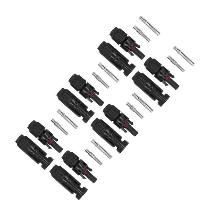 10 Paires Connecteurs Alimentation DC Mâle/Femelle - Monture Panneau 12mm - Pour 12V 1-5A