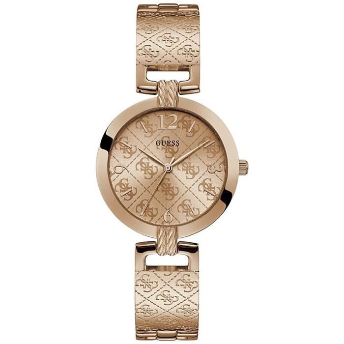 Montre Bracelet GUESS G4DA0 g Luxe Quartz Analogique Bracelet plaqué or en  acier inoxydable W1228L3 , - Achat/vente montre - Cdiscount