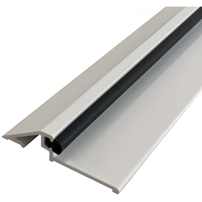 Seuil de porte en aluminium avec joint, laqué blanc 1m