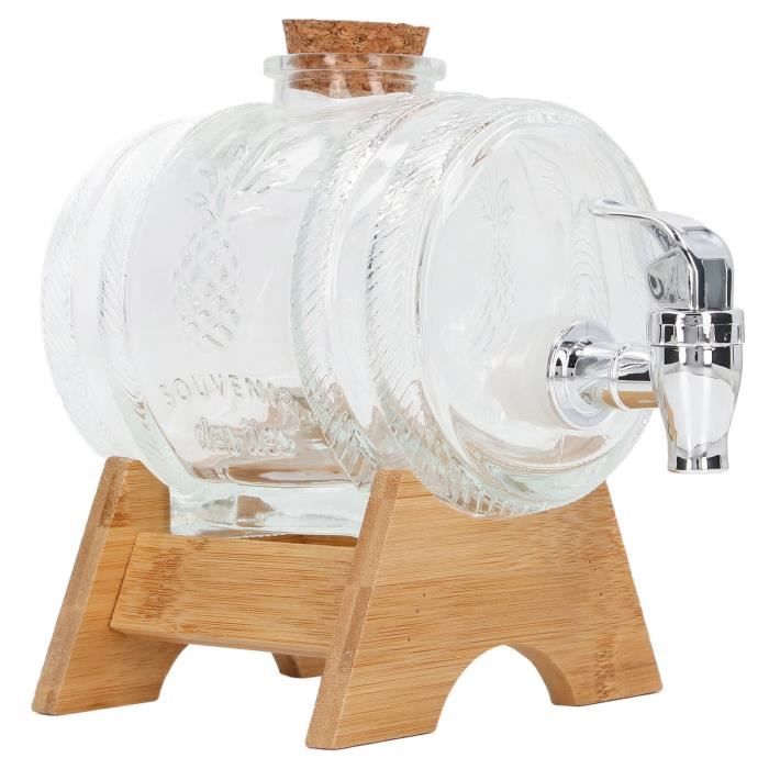 Distributeur De Boissons En Verre 2x4L - Avec Support Métal Et Robinet - Parfait Pour Fêtes, Mariages, Anniversaires