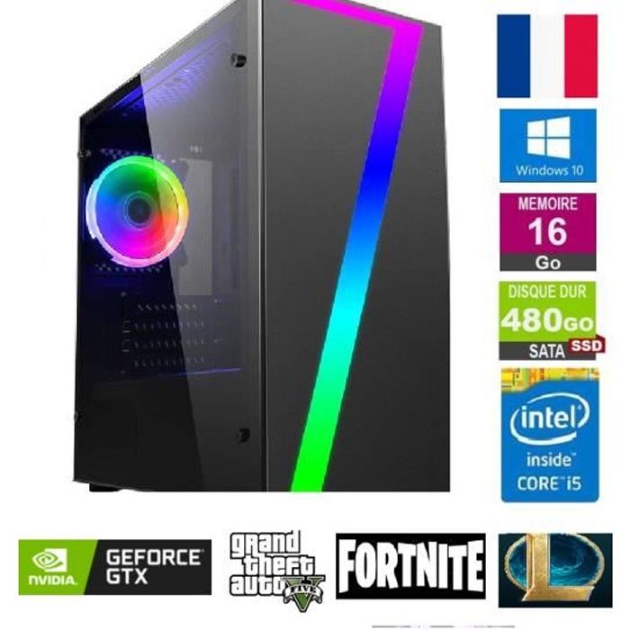 PC GAMER I5 GTX 970 16GO SSD 480 GO BOITIER RGB