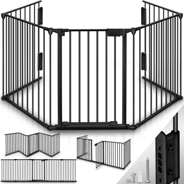 Barrière de sécurité grille de protection pour enfants pour cheminée et  escaliers longeur totale 3 mètres