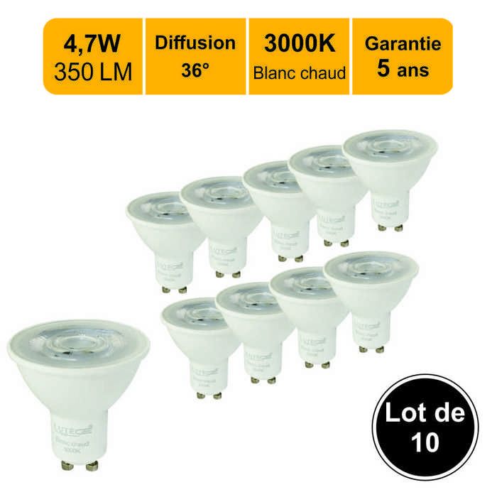 Lot 10 Ampoules LED E5 / E5.5 Blanc Chaud – 12-14V Pour Modèles Réduits, Trains HO, Maisons Miniatures
