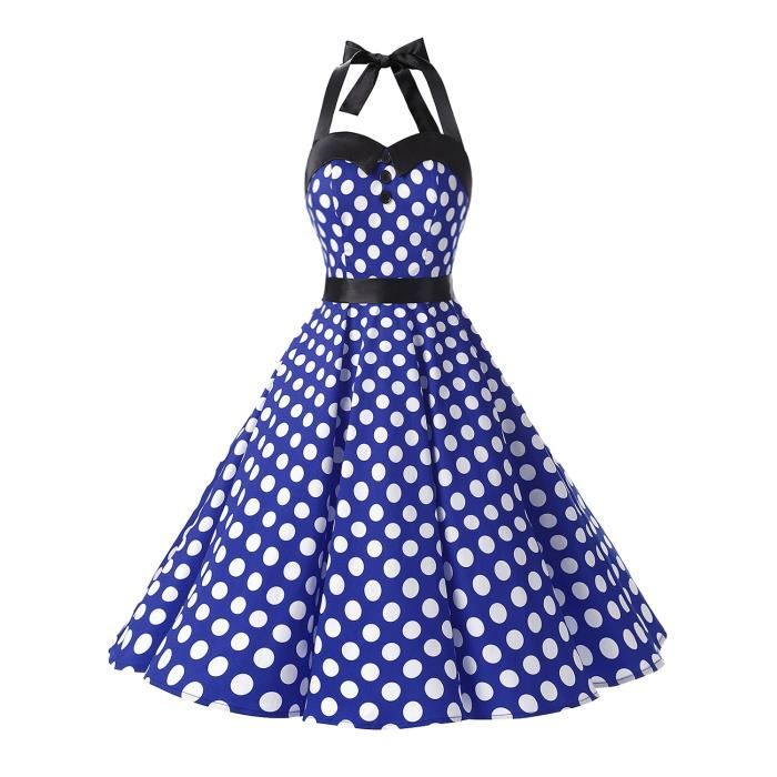 Robe de bal Polka Vintage Dressystar pinup à 'Audrey Hepburn' 50's 60