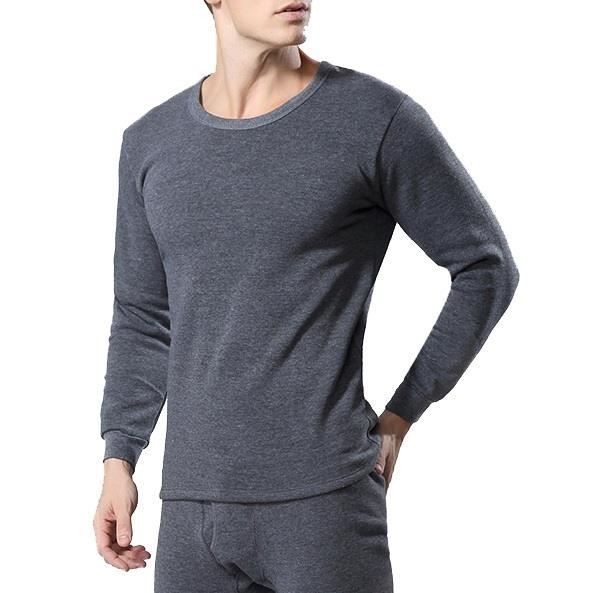 Haut Thermique Homme Manches Longues Col Montant - Sous-Vêtement Chaud Élastique Pour Hiver, T-Shirt Base Confortable