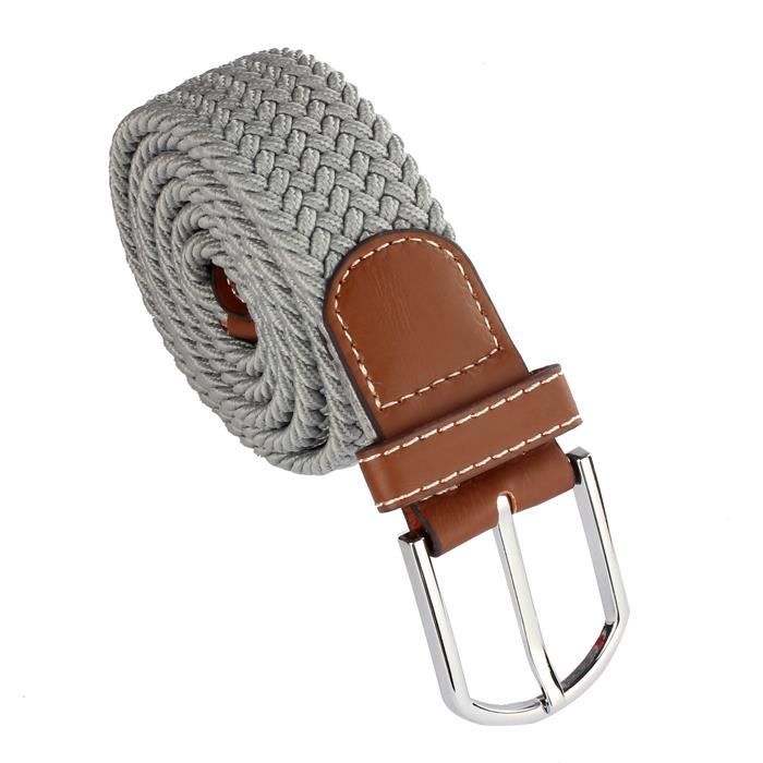 Ceinture marron et blanc en toile tricotée élastique | En stock! | Trendhim
