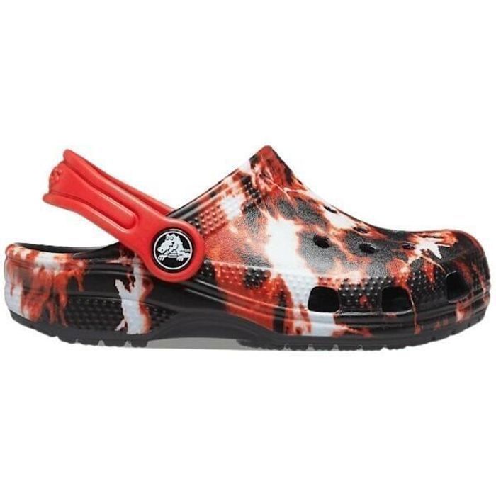 Crocs Diables Rouges Crocs enfant Classic Bleach Dye Clog - noir/rouge Noir/rouge ...