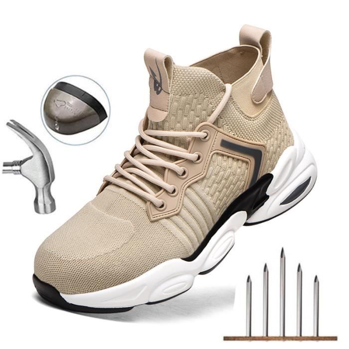 LARNMERN PRO Chaussures De Sécurité Hommes Embout Acier - Antidérapantes Respirantes 36-49EU