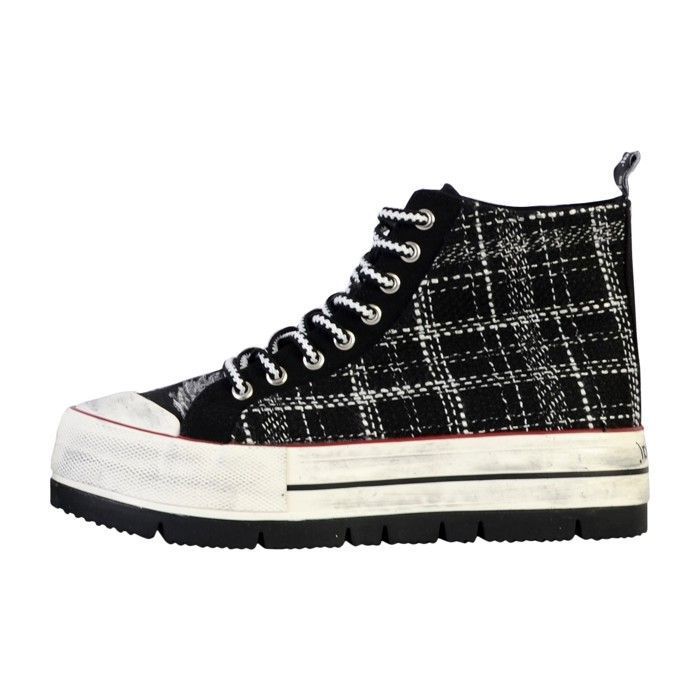 Desigual Basket Montante à Lacets Desigual Crush BN - Noir