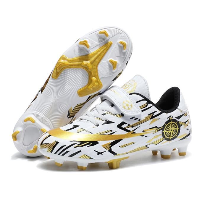 VLOOKST Chaussures de football professionnelles pour homme, adolescent, adulte, jeu de football, sport, sport, sport, sport, sport, unisexe, or, 37 EU